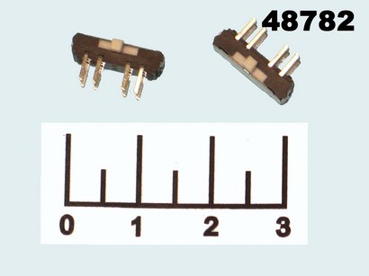 Микропереключатель движковый 3-х позиционный 8 контактов угловой (IS-2346)