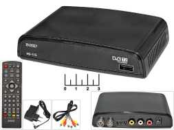 Ресивер цифровой телевизионный DVB-T2 Эфир HD-515 + медиаплеер (шнур 3RCA-3RCA)