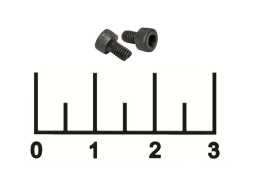 Винт М3*4мм с внутренним шестигранником 2.5мм черный (1 штука)