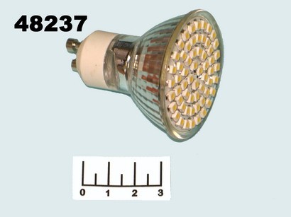 Лампа светодиодная 220V 3.2W GU10 2700K белый теплый WW 60LED