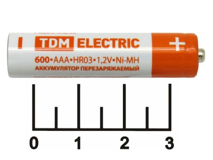 Аккумулятор AAA 1.2V 0.6A TDM Ni-MH