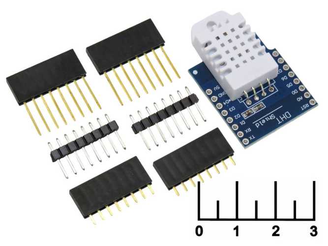 Радиоконструктор Arduino датчик температуры и влажности DHT22 (AM2302) на плате