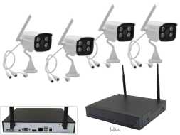 Комплект видеонаблюдения по Wi-Fi (регистратор + 4 камеры) Орбита OT-VNK04
