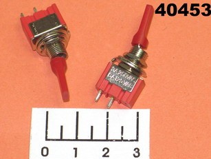 Тумблер 250/3 MTS-1 красный колпачок 2 контакта (MTS-101-E1)
