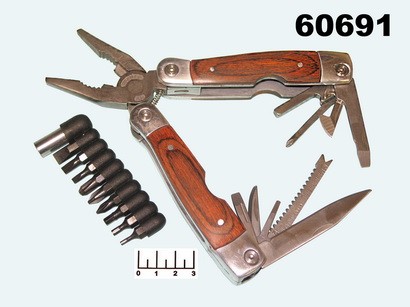 Инструмент складной карманный 9140 дерево с насадками (Multi Tools)