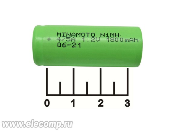 Аккумулятор 1.2V 1.8A Ni-MH 4/5A Minamoto
