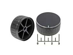 Ручка на вал 6мм лыска черная 40*19HL-180/A40-40*19