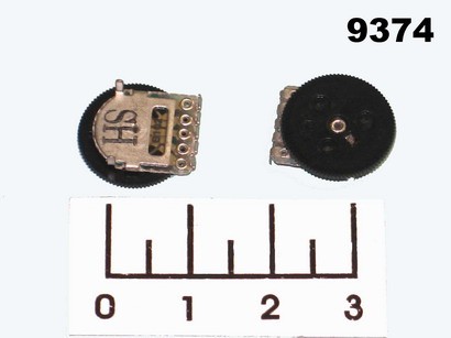 Резистор переменный 2*20 кОм R1001G22B1 (5pin) (+102)