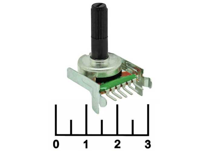 Резистор переменный 2*50 кОм A F-166K WH173 (6pin) (+63) (S0364)
