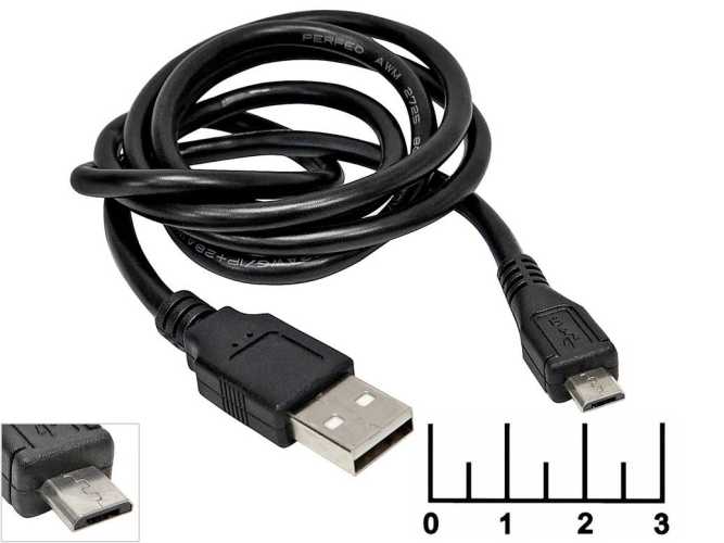 Шнур USB-micro USB B 5pin 1м Olto ACCZ-3015 (черный,белый)