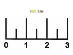 Светодиод LED 0.1W 3V 3014 6500K (мал.конт+) SMD (1593х)
