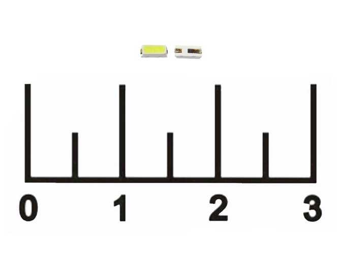 Светодиод LED 0.1W 3V 3014 6500K (мал.конт+) SMD (1593х)