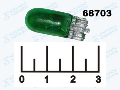 Лампа 12V 5W W5W зеленая (429134)