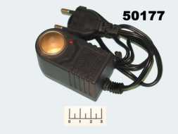 Преобразователь 220/12V 0.5A с гнездом прикуривателя + шнур