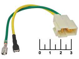 Переходник 2pin штекер 6.3мм + клемма 4.8мм 2 гнезда на проводе 10см