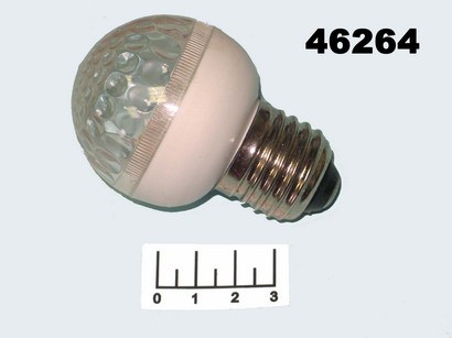 Лампа светодиодная 220V 4.4W E27 зеленая шар 48мм