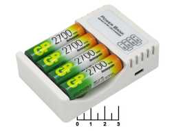 Зарядное устройство GP GP270AAHC/CPBR-2CR4 с аккумулятором AA*2.7A (4 штуки) (AA/AAA)
