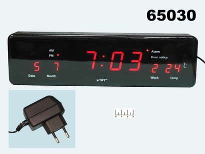 Часы цифровые VST-805WX/S-1 красные