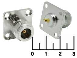 Разъем N гнездо в панель под 4 винта потай N-BJ1