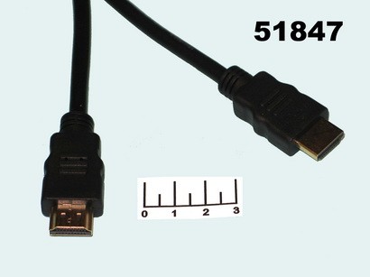 ШНУР HDMI-HDMI 1.8М GOLD ПЛАСТИК GEMBIRD/CABLEXPERT 2.0В ЧЕРНЫЙ