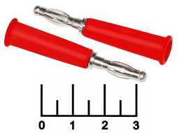 Клемма банан штекер под пайку красная (10-0068A)
