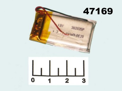 Аккумулятор 3.7V 0.4A 43*24*4 402443P Lithium polymer