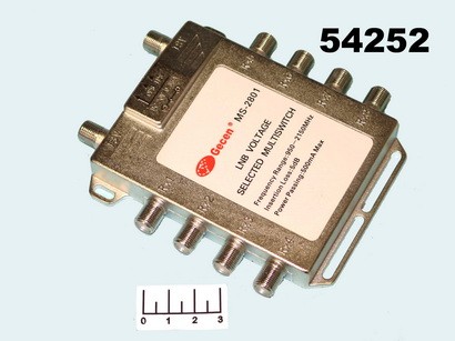 Мультисвитч радиальный 2 сигнала СТВ 8 абонентов MS-2801 Gecen