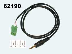 Переходник к автомагнитоле AUX IN Renault (mini ISO 6pin)/AUD 3.5 штекер стерео (14017)