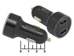 Автомобильное зарядное устройство 2USB 5V 2.4A + вольтметр TS-CAU69A