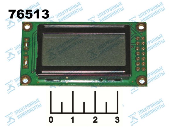Индикатор жидкокристалический LCD WH0802A-NGG-CT