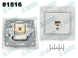 Розетка-1 для компьютерной сети 5-категории Lezard Mira белая