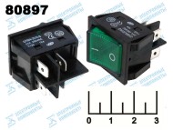 Выключатель 250/30 KCD4-201N-B-G зеленый 4 контакта (35-0163)