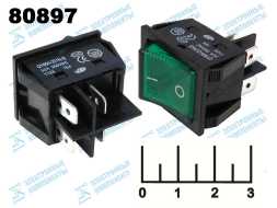 Выключатель 250/30 250V 30A KCD4-201N-B-G зеленый 4 контакта (35-0163)