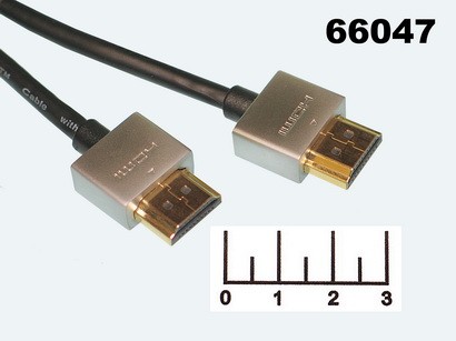Шнур HDMI-HDMI 0.5м gold металл Rexant 1.4 (17-6700)