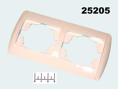 Рамка 2* горизонтальная EL-BI Zirve белая