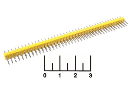 Разъем PLD-80 штекер шаг 2.54мм желтый