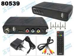 Ресивер цифровой телевизионный DVB-T2 Perfeo Stream PF-A4351 + медиаплеер (шнур 3RCA-3RCA)