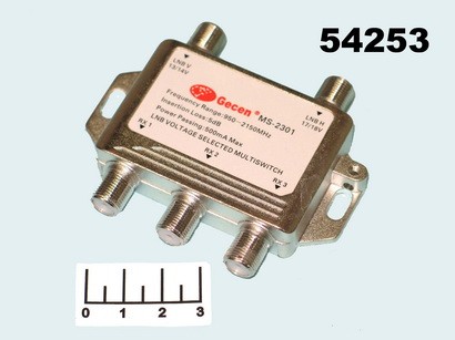 Мультисвитч радиальный 2 сигнала СТВ 3 абонента MS-2301 Gecen