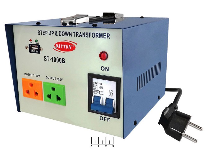 Преобразователь напряжения 220/110V 1000W ST-1000B + USB