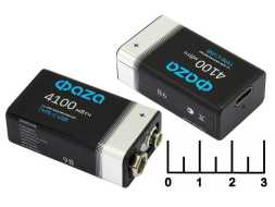 Аккумулятор 6F22 9V 4.1A + Type C Li-ion Фаза