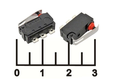 Кнопка тактовая влагозащищенная КВБ303-130S01A1 черная с рычагом