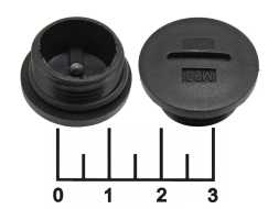 Заглушка MG-20 черная влагозащищенная d-20мм