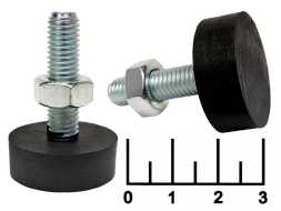 Ножка регулируемая D34 38мм М10 для стиральной машины + гайка (F136B)