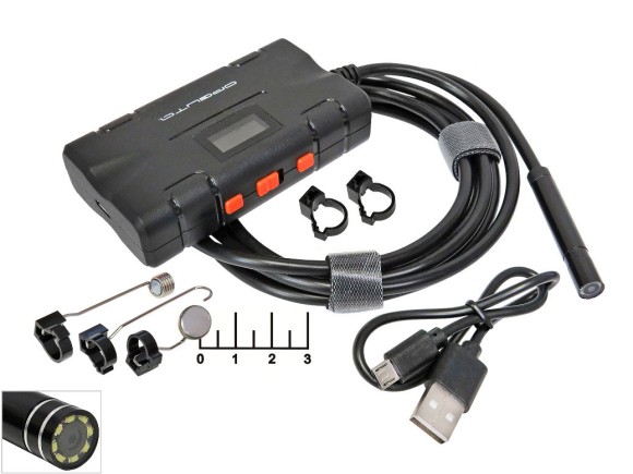 Видеокамера USB инспекционная 8LED 8мм 2м Wi-Fi эндоскоп OT-SME15