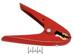 Зажим крокодил 600A красный изолированный (BATCLM004)