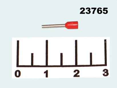 Клемма концевая (НШВИ) 0.25мм 1.1/8 (0.8мм) LT07510/DN00208 красная