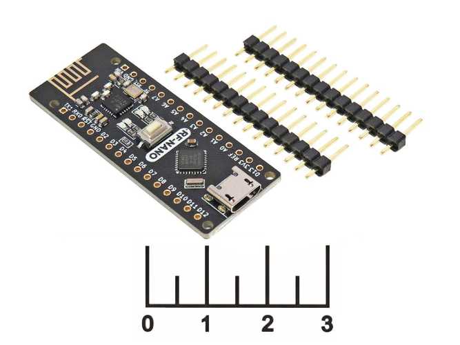 Радиоконструктор Arduino RF-nano micro USB + NRF24L01 + ATMEGA328P + CH340