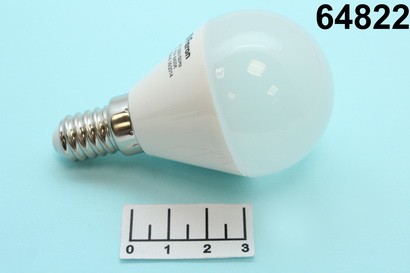 Лампа светодиодная 220V 7W E14 6400K белый холодный шар G45 матовая Feron LB-95 (25480)