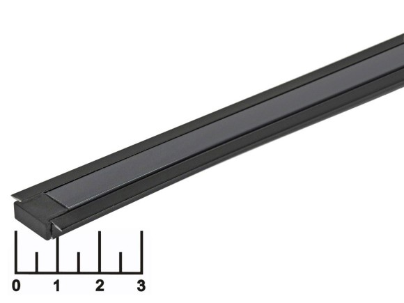 Профиль для светодиодной ленты с рассеивателем плоский SP251B2 черный (матовый Ч) 2м