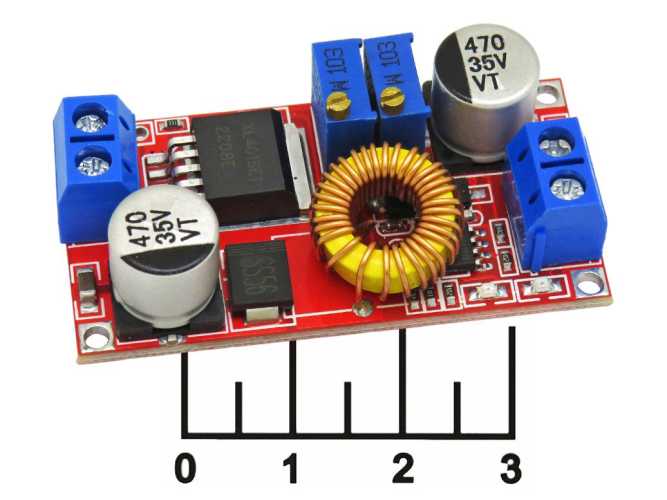 Преобразователь DC/DC вход 5-32V/выход 0.8-30V 0-5A XL4015E1 (понижающий)